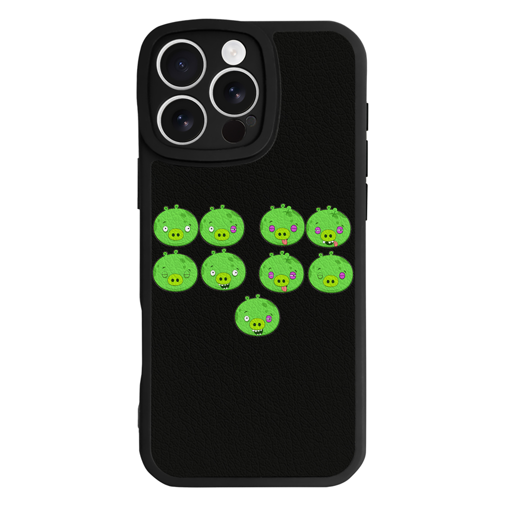 （画像用） Angry Birds アングリーバード 【iPhone 16シリーズ対応】シリコンスマホケース（レザー調） 材質：シリコン